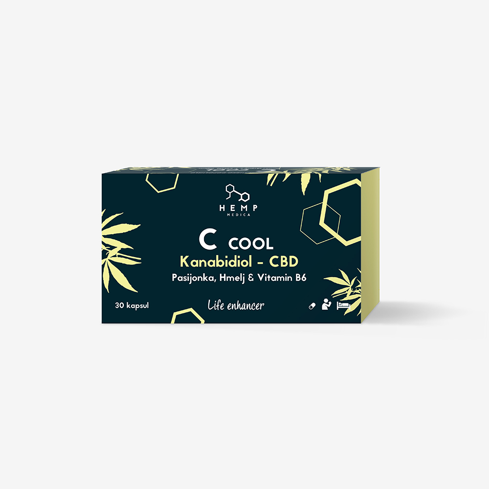 Hemp Medica CBD Cool kapsule s pasijonko, hmeljem in vitaminom B6